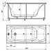 Акриловая ванна Акватек Альфа 140 см