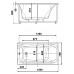 Акриловая ванна Акватек Альфа 150 см