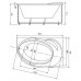 Акриловая ванна Акватек Бетта 150, прав.