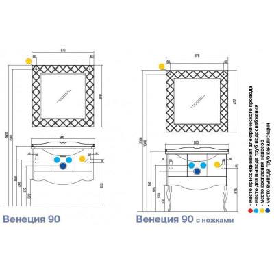 Зеркало Акватон Венеция 90