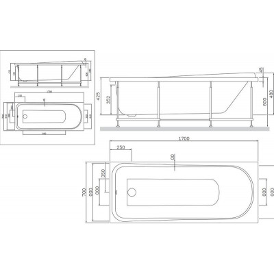 Акриловая ванна Am.Pm Like W80A-170-070W-A 170x70