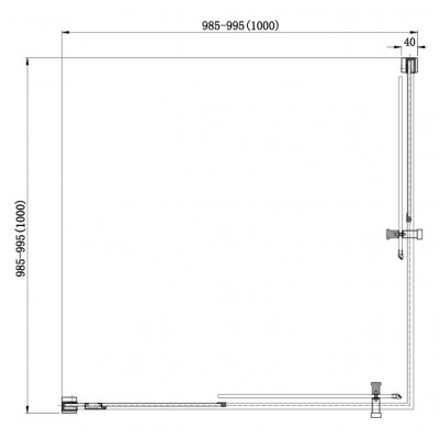 Душевой уголок Aquanet Delta Cube NPE1142 100x100 см 00183843