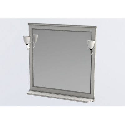 Зеркало Aquanet Валенса 100 белый краколет/серебро 00180145