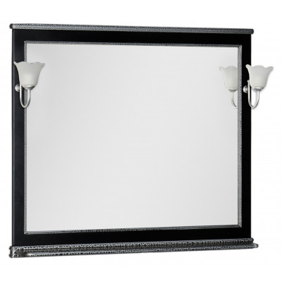 Зеркало Aquanet Валенса 110 черный краколет/серебро 00180296