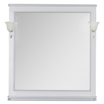 Зеркало Aquanet Валенса 90 белый краколет/серебро 00180040
