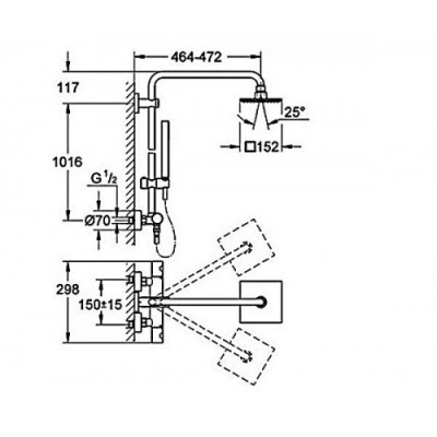 Душевая стойка Grohe Euphoria 150 27932000