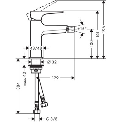 Смеситель Hansgrohe Metropol 32520000 для биде