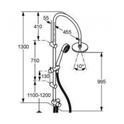 Душевая стойка Kludi Zenta dual shower system 6167705-00