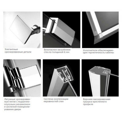 Душевой уголок Radaway Almatea KDJ 100x80 прозрачное стекло, прав. 32142-01-01NR