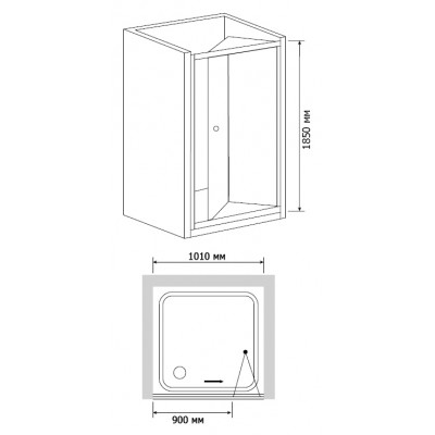 Душевая дверь в нишу RGW Classic CL-21 (960-1010)х1850 стекло чистое 04092110-11