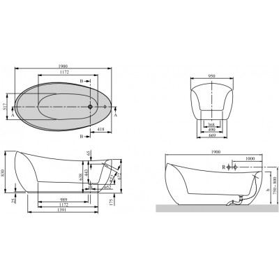 Акриловая ванна Villeroy & Boch Aveo new generation UBQ194AVE9W1V-01 alpine, бесшовная UBQ194AVE9W1V-01