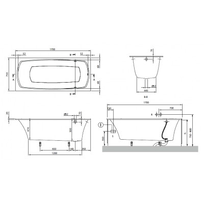 Акриловая ванна Villeroy & Boch My Art UBQ170MYA2V-96 star white UBQ170MYA2V-96