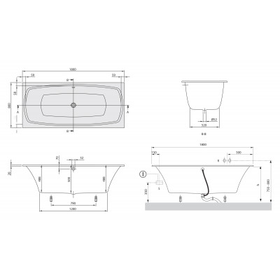 Акриловая ванна Villeroy & Boch My Art UBQ180MYA2V-01 alpin UBQ180MYA2V-01