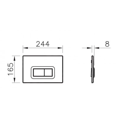 Кнопка смыва VitrA 740-0680 хром