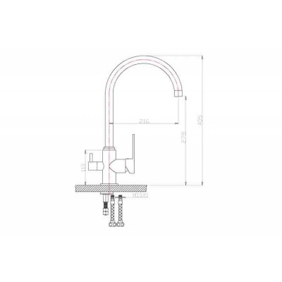 Смеситель Zorg Clean Water ZR 317 YF-33 BR для кухонной мойки