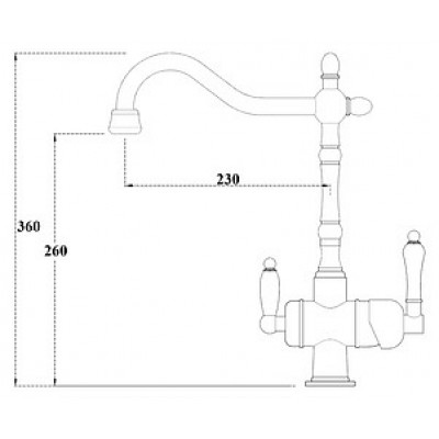 Смеситель Zorg Clean Water ZR 326-33 YF BR для кухонной мойки